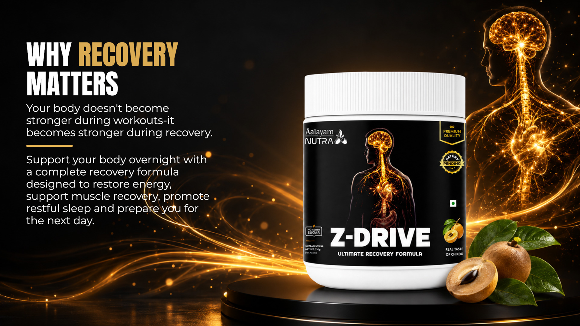 Z-Drive ultimate recovery formula for overnight recovery and restful sleep